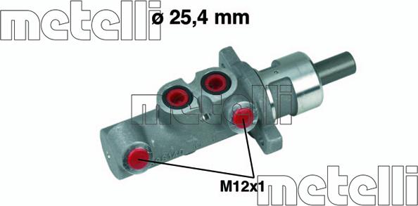 Metelli 05-0275 - Главный тормозной цилиндр autosila-amz.com