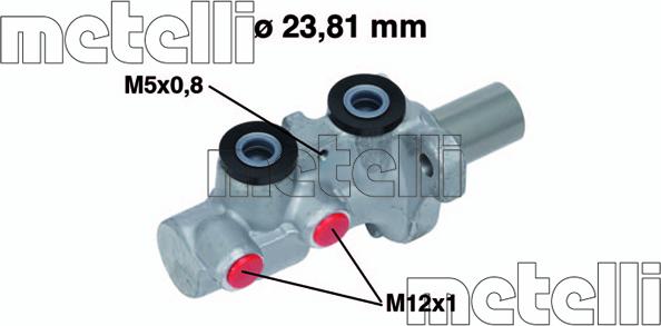 Metelli 05-0746 - Главный тормозной цилиндр autosila-amz.com