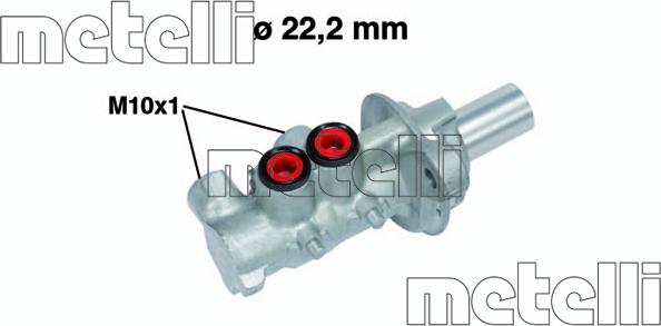 Metelli 05-0740 - Главный тормозной цилиндр autosila-amz.com