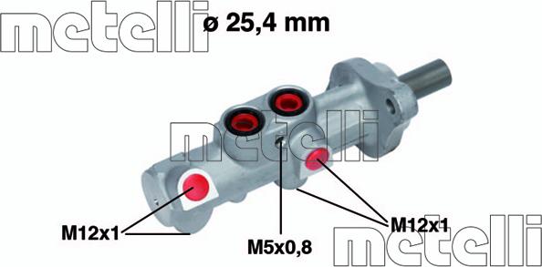 Metelli 05-0756 - Главный тормозной цилиндр autosila-amz.com