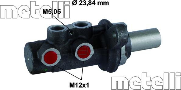 Metelli 05-0786 - Главный тормозной цилиндр autosila-amz.com