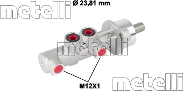 Metelli 05-0788 - Главный тормозной цилиндр autosila-amz.com