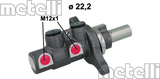 Metelli 05-1153 - Главный тормозной цилиндр autosila-amz.com