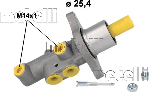 Metelli 05-1185 - Главный тормозной цилиндр autosila-amz.com