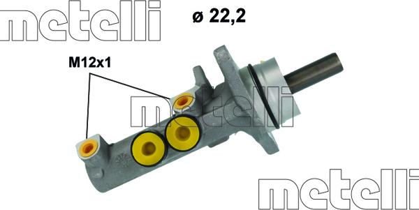 Metelli 05-1258 - Главный тормозной цилиндр autosila-amz.com