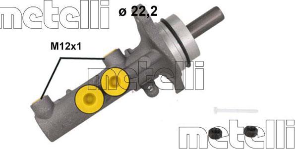 Metelli 05-1253 - Главный тормозной цилиндр autosila-amz.com