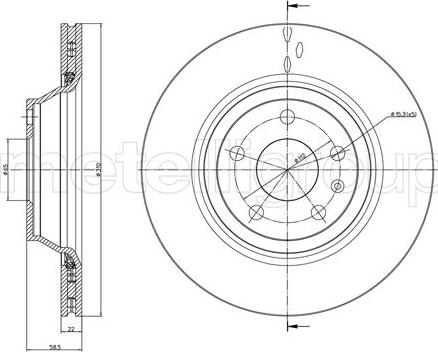 Metelli 23-0941C - Тормозной диск autosila-amz.com