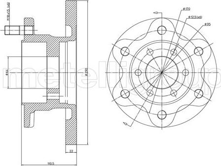 Metelli 23-0909 - Тормозной диск autosila-amz.com