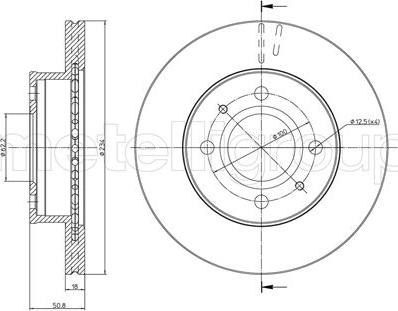 Metelli 23-0905 - Тормозной диск autosila-amz.com