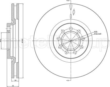 Metelli 23-0914C - Тормозной диск autosila-amz.com