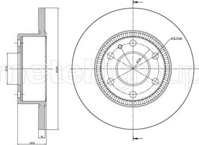 Metelli 23-0910C - Тормозной диск autosila-amz.com