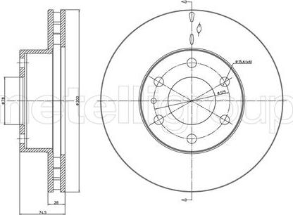 Metelli 23-0913C - Тормозной диск autosila-amz.com