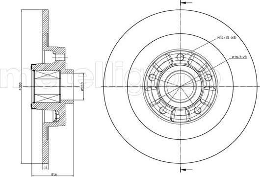 Metelli 23-0980 - Тормозной диск autosila-amz.com