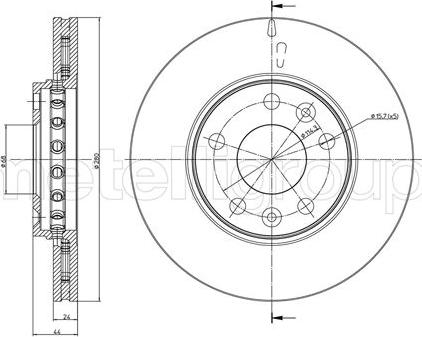 Metelli 23-0981C - Тормозной диск autosila-amz.com