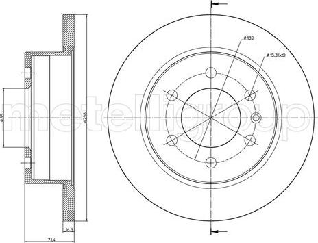 Metelli 23-0936 - Тормозной диск autosila-amz.com