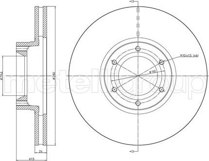 Metelli 23-0499C - Тормозной диск autosila-amz.com