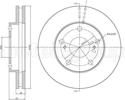 Metelli 23-0494 - Тормозной диск autosila-amz.com