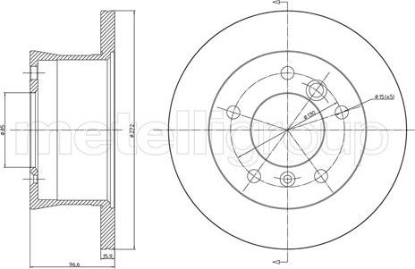 Metelli 23-0492 - Тормозной диск autosila-amz.com