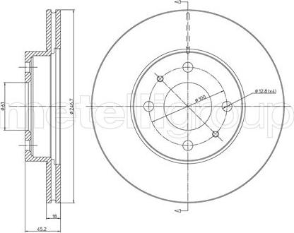 Metelli 23-0456 - Тормозной диск autosila-amz.com