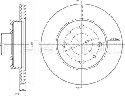 Metelli 23-0457 - Тормозной диск autosila-amz.com