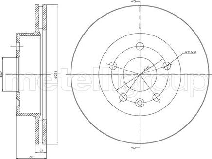 Metelli 23-0416 - Тормозной диск autosila-amz.com