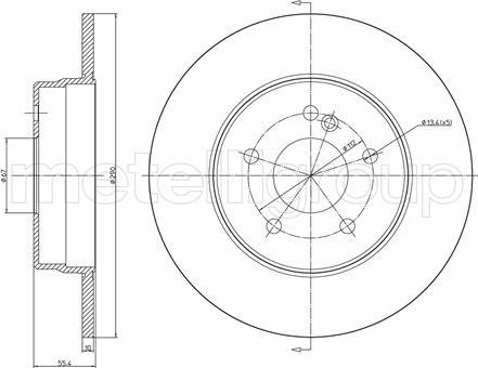 Metelli 23-0485C - Диск тормозной Metelli autosila-amz.com