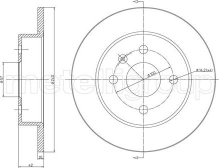 Metelli 23-0488C - Тормозной диск autosila-amz.com