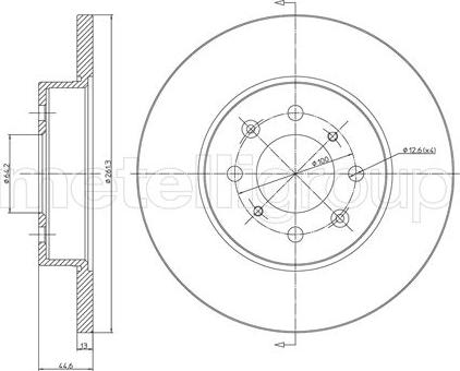 Metelli 23-0430 - Тормозной диск autosila-amz.com