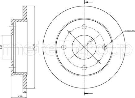 Metelli 23-0594 - Тормозной диск autosila-amz.com