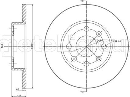 Metelli 23-0568C - Тормозной диск autosila-amz.com