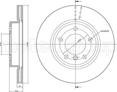 Metelli 23-0515C - Тормозной диск autosila-amz.com