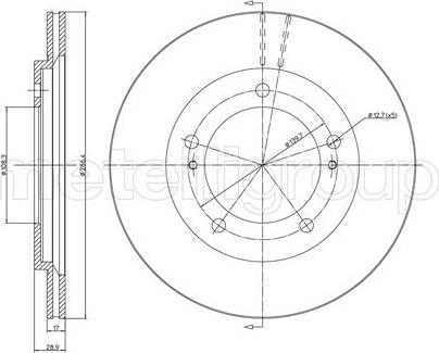 Metelli 23-0589 - Тормозной диск autosila-amz.com