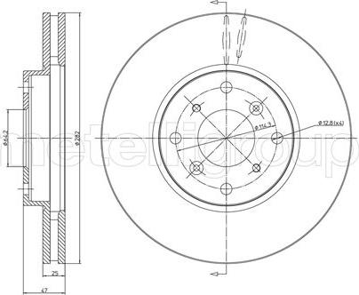 Metelli 23-0582 - Тормозной диск autosila-amz.com