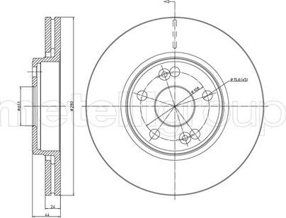 Metelli 23-0533 - Тормозной диск autosila-amz.com