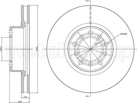 Metelli 23-0520 - Тормозной диск autosila-amz.com