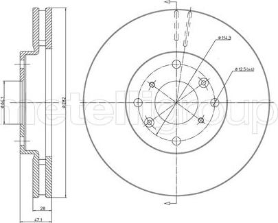 Metelli 23-0577 - Тормозной диск autosila-amz.com