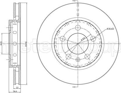 Metelli 23-0695C - Тормозной диск autosila-amz.com