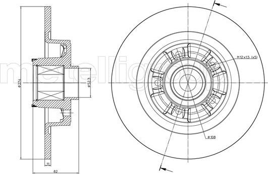 Metelli 23-0692 - Тормозной диск autosila-amz.com