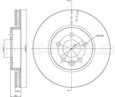 Metelli 23-0643 - Тормозной диск autosila-amz.com