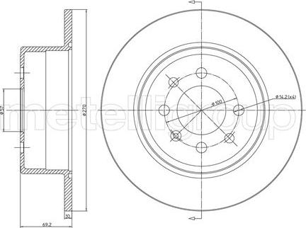 Metelli 23-0606C - Тормозной диск autosila-amz.com