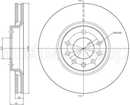 Metelli 23-0681C - Тормозной диск autosila-amz.com