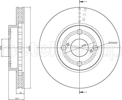 Metelli 23-0637 - Тормозной диск autosila-amz.com