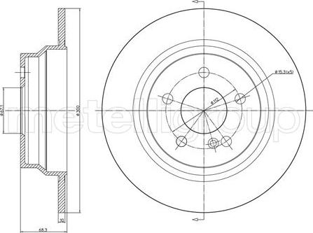 Metelli 23-0624C - Тормозной диск autosila-amz.com