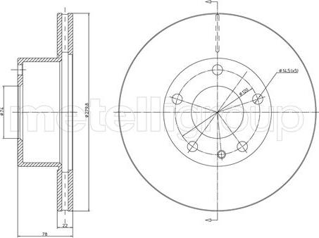 Metelli 23-0061 - Тормозной диск autosila-amz.com