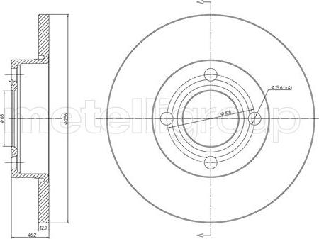 Metelli 23-0062 - Тормозной диск autosila-amz.com