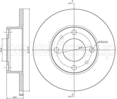 Metelli 23-0014 - Тормозной диск autosila-amz.com