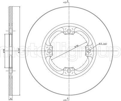 Metelli 23-0012 - Тормозной диск autosila-amz.com