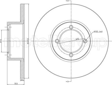 Metelli 23-0022 - Тормозной диск autosila-amz.com