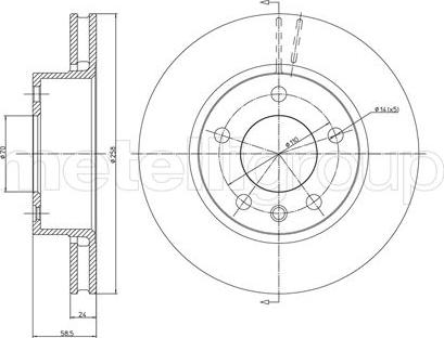 Metelli 23-0194 - Тормозной диск autosila-amz.com