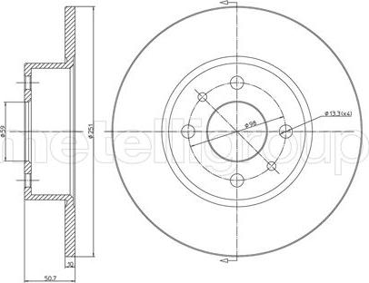 Metelli 23-0193C - Тормозной диск autosila-amz.com